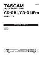 Tascam CD-01U-CD-01U-Pro - Owners Manual 